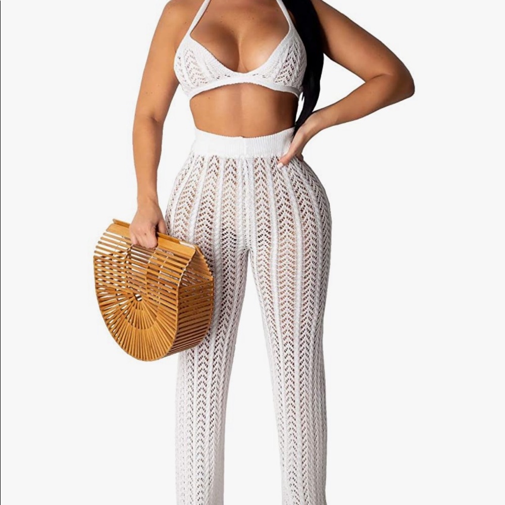 Knitted 2 Piece Bikini Cover up